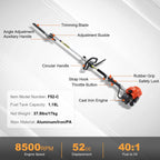 6-in-1 Gas Yard Tool: Trimmer, Brush Cutter, Hedge Trimmer & Pole Saw